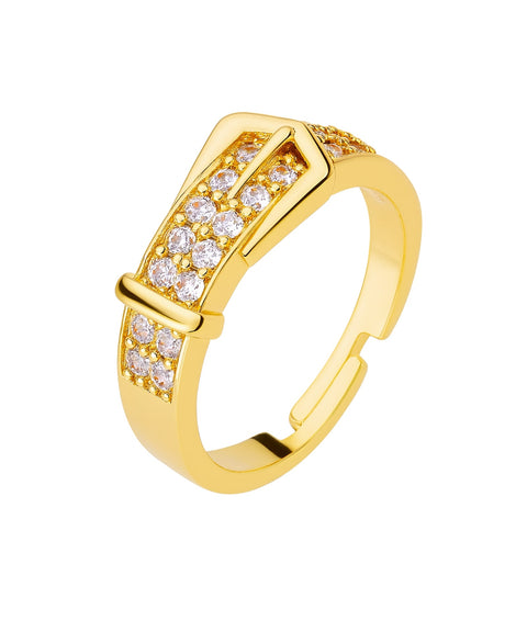 Moissanit Ring Maze - Gold