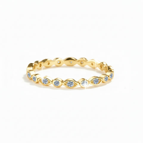 Moissanit Ring Mercury - Gold
