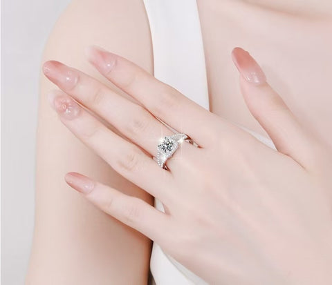 Moissanit Ring Glamour
