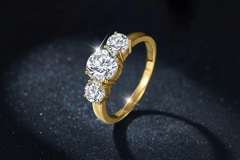 Moissanit Ring Aura - Gold