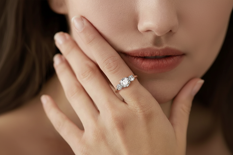 Moissanit Ring Aura - Gold