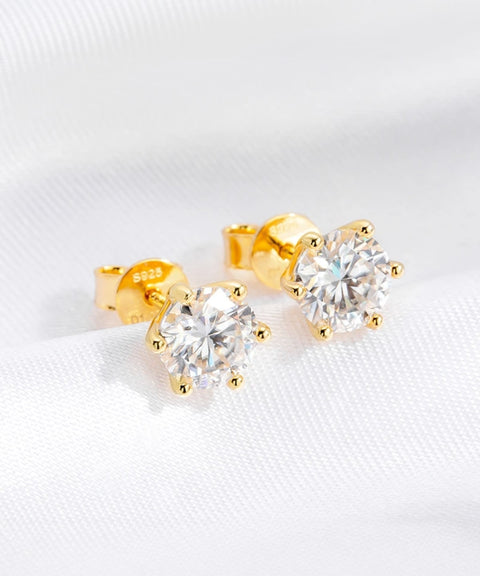 Orecchini con moissanite in oro 14k da 0,06 a 4,08 ct Orecchini con moissanite in oro 14k da 0,06 a 4,08 ct