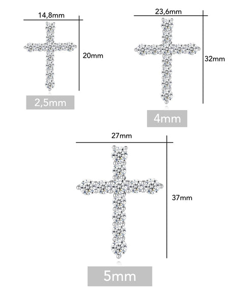 Moissanit Kreuz Halskette